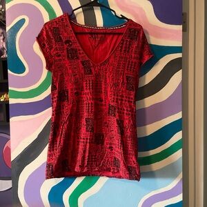 Vintage Abbey Dawn V-Neck Shirt